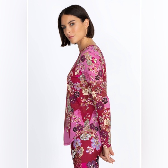 JOHNNY WAS
Yama Mesh Shirt In Pink - Picture 3 of 9